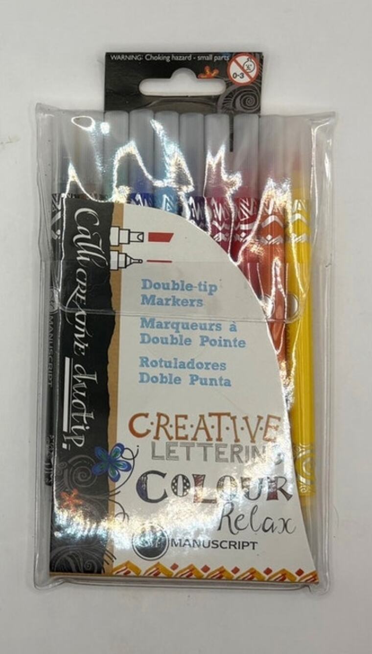 Manuscript CalliCreative Duotip Double Tip Markers 10 Color Set MM7001 NIP